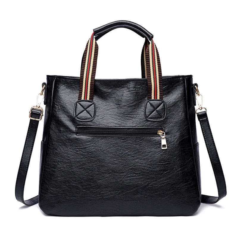 Women's Leather Tote Bag Large Capacity Shoulder Handbag