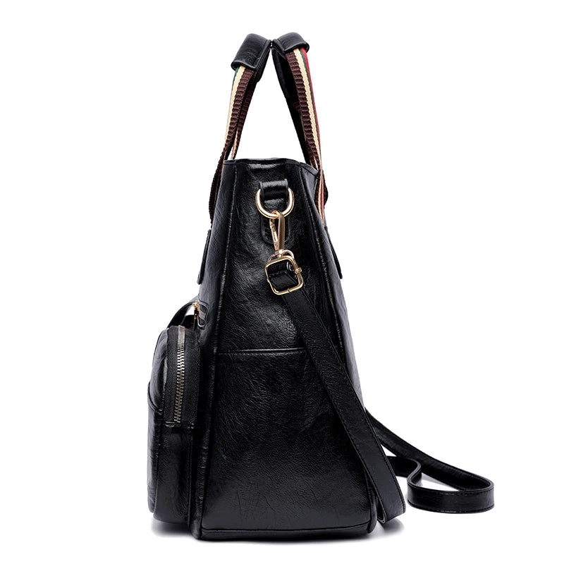 Women's Leather Tote Bag Large Capacity Shoulder Handbag