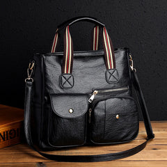 Women's Leather Tote Bag Large Capacity Shoulder Handbag