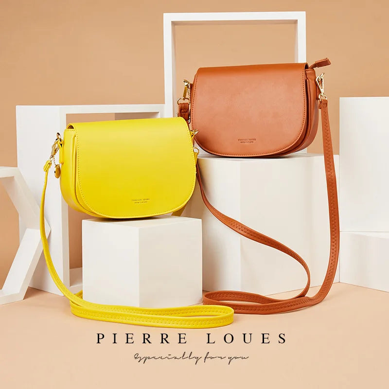 Leather Crossbody Shoulder Bag for Women Handbags Female Messenger