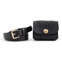 Leopard Print Ladies Belt Bag Vintage Waist Belt Bags Mobile Phone Pocket PU Lea