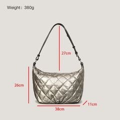 Quilted Hobos Tote Bag Women Shoulder Handbags Crossbody Purses