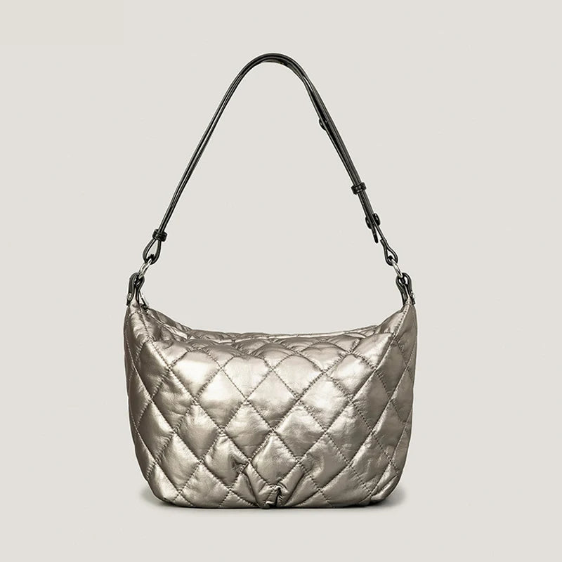 Quilted Hobos Tote Bag Women Shoulder Handbags Crossbody Purses