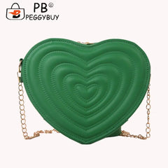 Love Hearts Mini Shoulder Bags for Women Leather Tote Crossbody Bags
