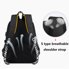 Luminous Laptop Backpack Boys School Bag Men Waterproof Travel Bagpack