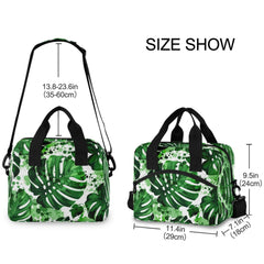 Tropical Palm Leaves Print Lunch Bag Multicolor