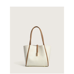 Women's PU Leather Shoulder Tote Bag Large Capacity Handbag