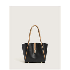 Women's PU Leather Shoulder Tote Bag Large Capacity Handbag