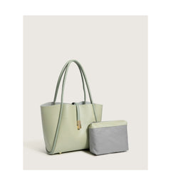Women's PU Leather Shoulder Tote Bag Large Capacity Handbag