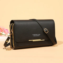 Women's PU Leather Crossbody Bag Shoulder Messenger Multifunction Clutch