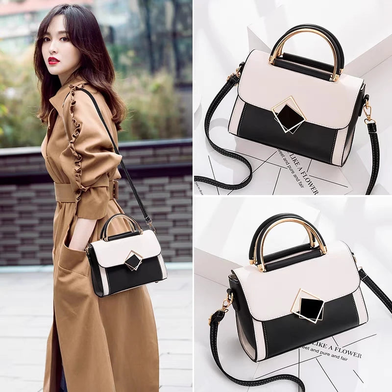 High PU Leather Flap Shoulder Bag Vintage Versatile Bag