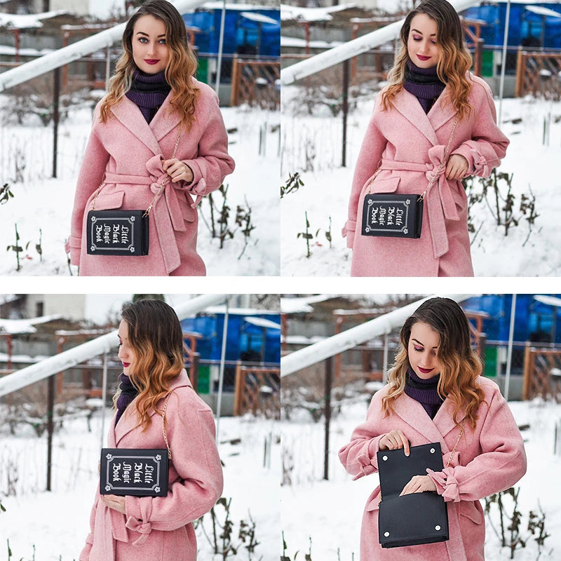 Magic Book Clutch Bag for Women Shoulder Chain Bag Crossbody Bag Pouch