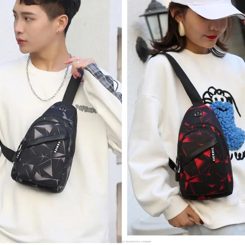 Men Casual Multifunction Shoulder Bag Travel Crossbody Bag