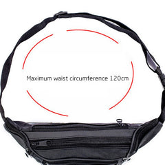 Men Leather Waist Packs Organizer Travel Necessity Waist belt