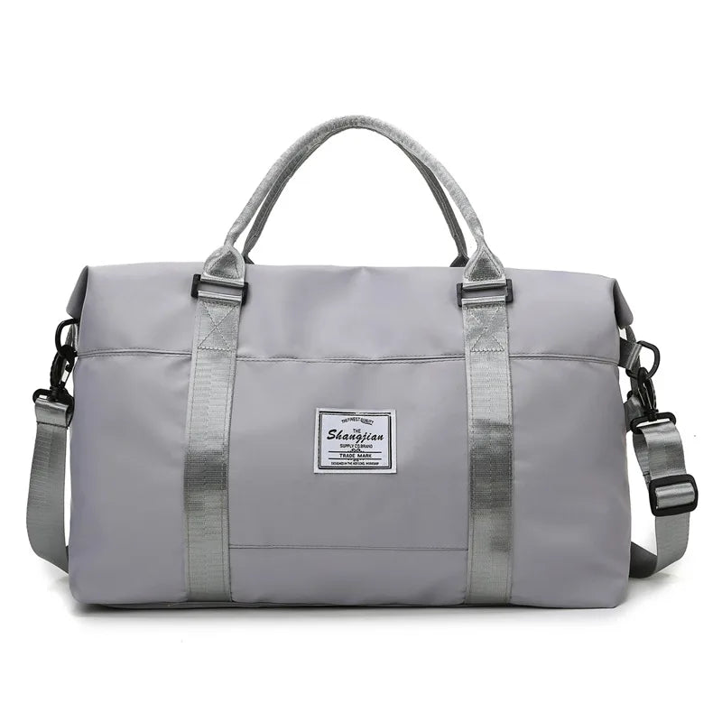 Men Leather Travel Bag Duffle Bag Large Overnight Tote Handbag