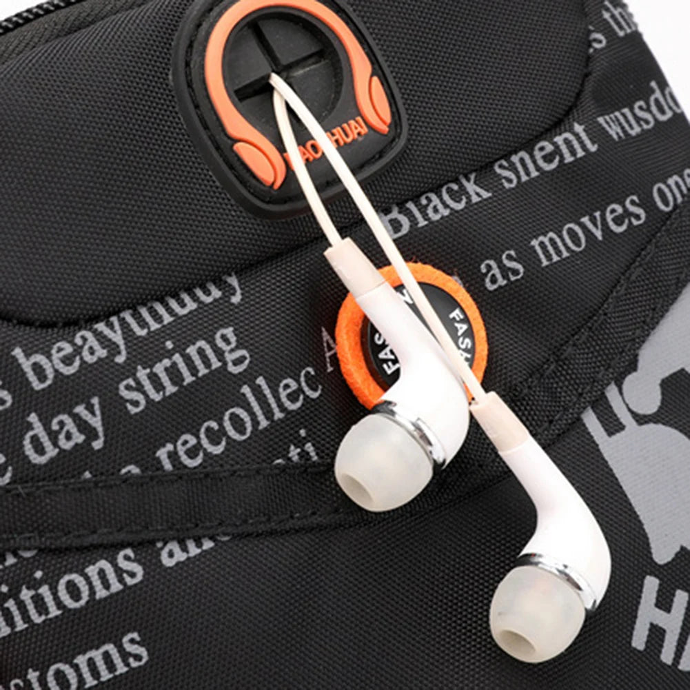Men Outdoor Casual Letter Print Crossbody Shoulder Bag Waist Fanny Packs