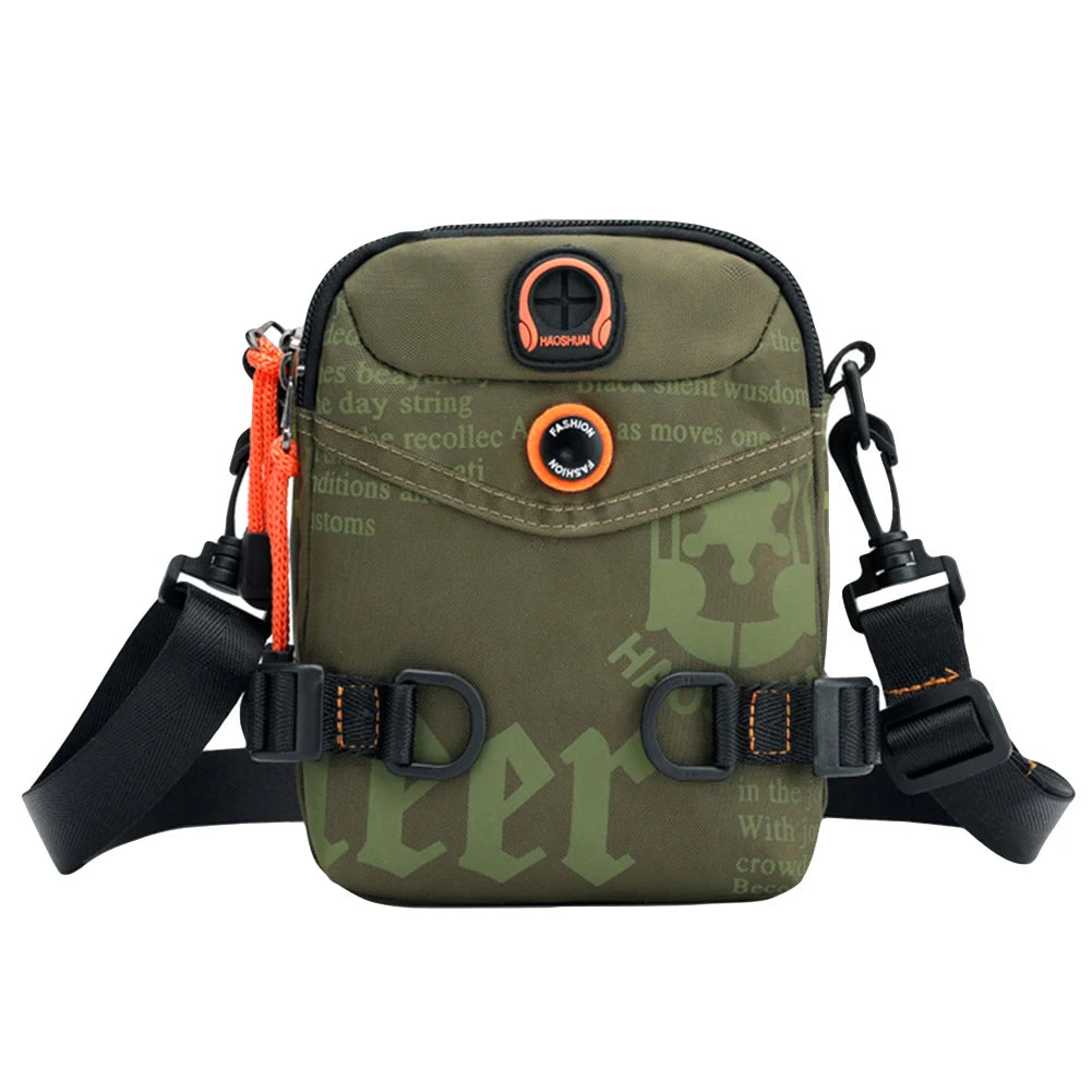 Men Outdoor Casual Letter Print Crossbody Shoulder Bag Waist Fanny Packs