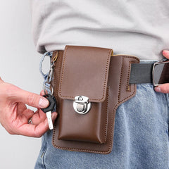PU Leather Fanny Waist Bag Mobile Purse Outdoor Sports Belt Bum Pouch