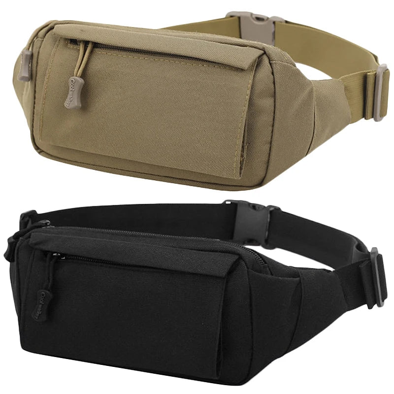 Men's Vintage Fanny Pack Chest Shoulder Bag with 3 Pockets