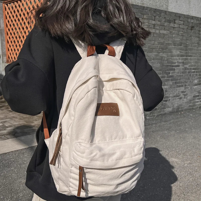 Men Women Laptop Bags Ladies Canvas School Backpack Boy Girl Travel Student Bag