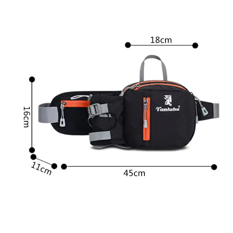 Running Belt Waist Pack Bum Bag with Water Bottle Holder