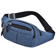 Unisex Canvas Waist Bag Casual Fanny Pack Large Phone Belt Pouch