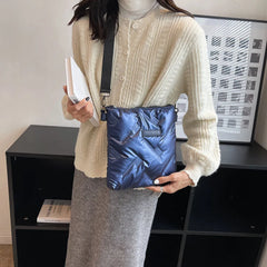 Quilted Cotton Messenger Bag Padded Women Handbags