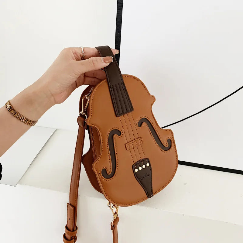 Vintage Violin Shoulder Bag for Women Crossbody Bags