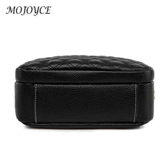 Cowhide Leather Messenger Handbag Multi-layer Pocket Camera Shoulder Bag