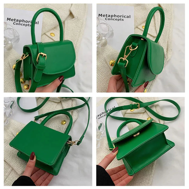 Mini PU Leather Crossbody Sling Bag Women's Handbags Ladies Shoulder Side Bag