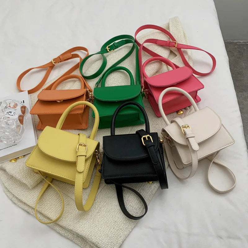 Mini PU Leather Crossbody Sling Bag Women's Handbags Ladies Shoulder Side Bag
