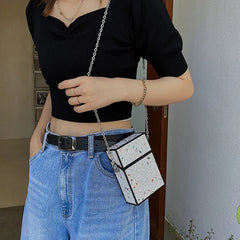 Mini Party Tote Bag PVC Women's Handbag Chain Shoulder