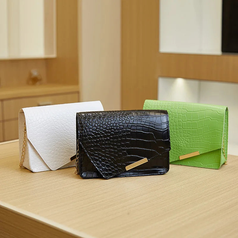 Mini Shoulder Bag Chain Crossbody Bag PU Solid Purses Messenger