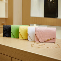Mini Shoulder Bag Chain Crossbody Bag PU Solid Purses Messenger