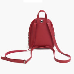 Mini Women's Backpacks PU Leather Rivet Female Handbag Small Backpack