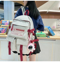 Waterproof Nylon Women Backpack for Girl Student Schoolbag