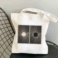 Mushroom Print Canvas Shoulder Bag Women Handbag