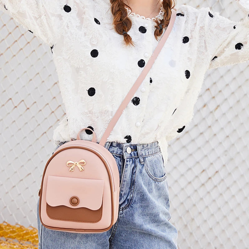 Small Backless Bag Multi-Functional Girls' Mini Backpack