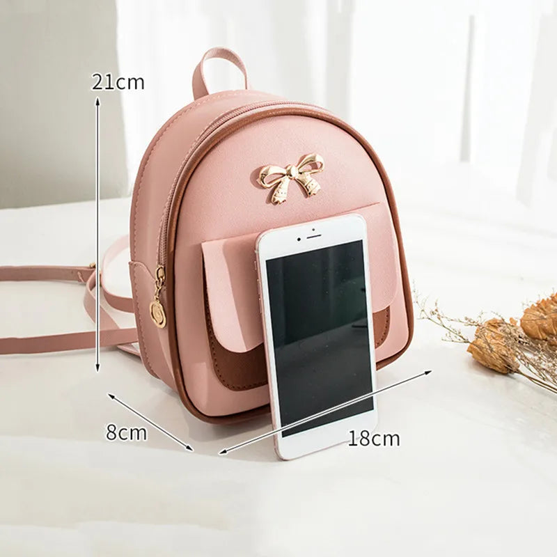 Girls' Small Backpack Mini Backless Bag Multi-Functional