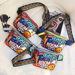 Graffiti Hip-Hop Women Waist Bag Belt Phone Money Pack