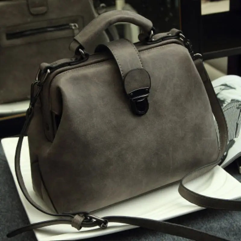 Vintage Women Doctor Bag Clutch Handbag