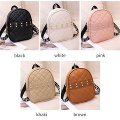 Rivet PU Leather Mini Backpacks For Women Multi-Function Shoulder Bags