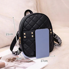 Rivet PU Leather Mini Backpacks For Women Multi-Function Shoulder Bags