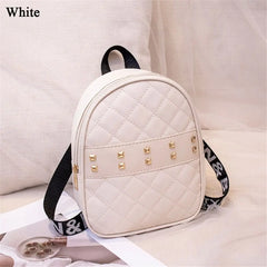 Rivet PU Leather Mini Backpacks For Women Multi-Function Shoulder Bags