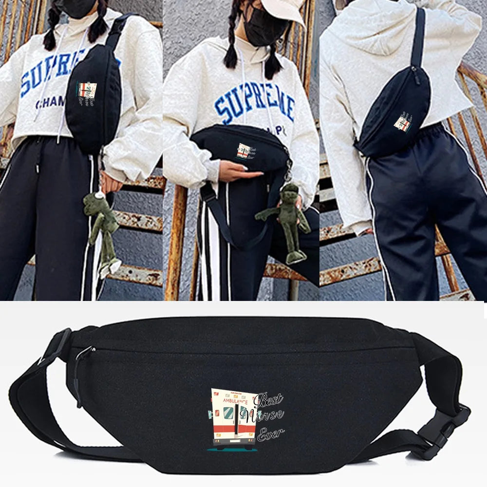 Medical Equipment Print Chest Bag Waist Bag Crossbody Shoulder Bag
