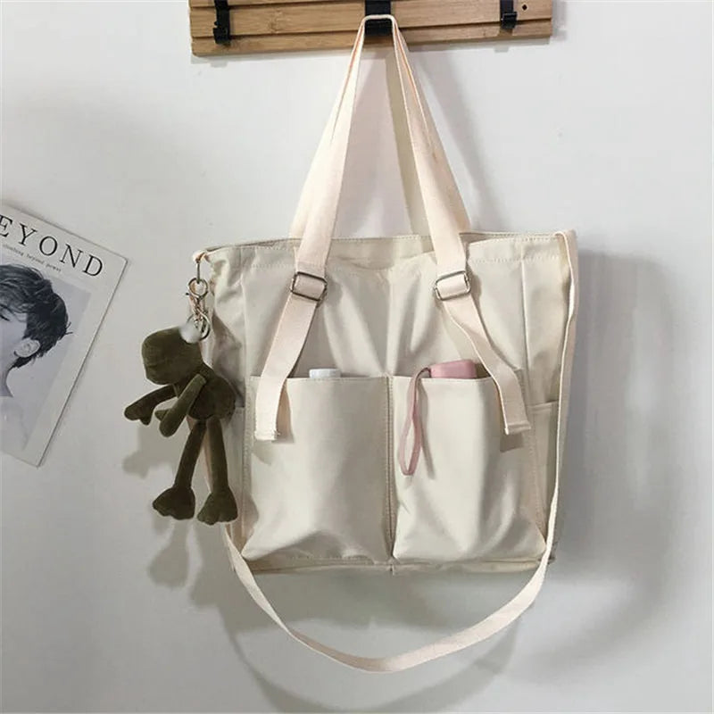 Women Canvas Tote Bag Waterproof Large Capacity