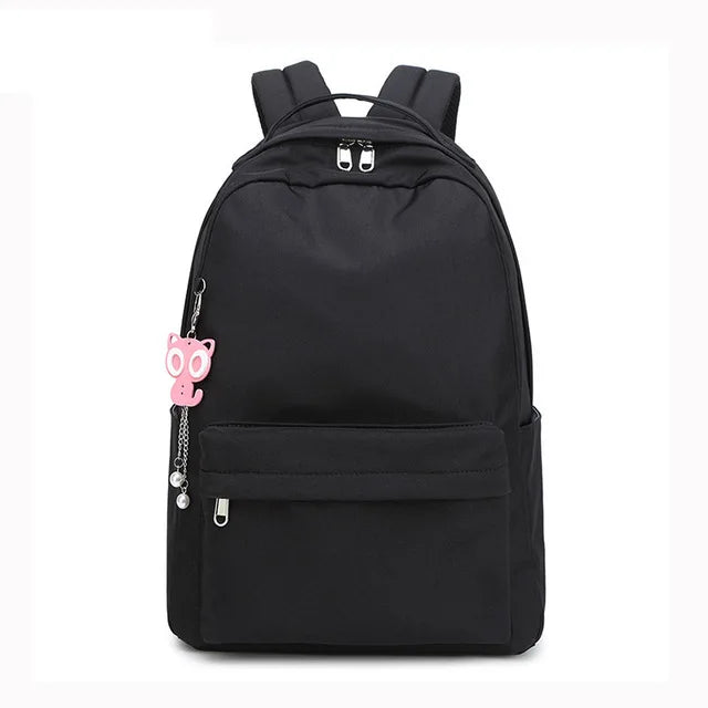 Polyester Pinik Backpack Girls School Bag Large Capacity Mochilas
