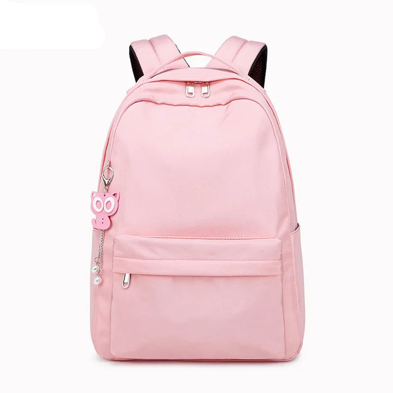 Polyester Pinik Backpack Girls School Bag Large Capacity Mochilas