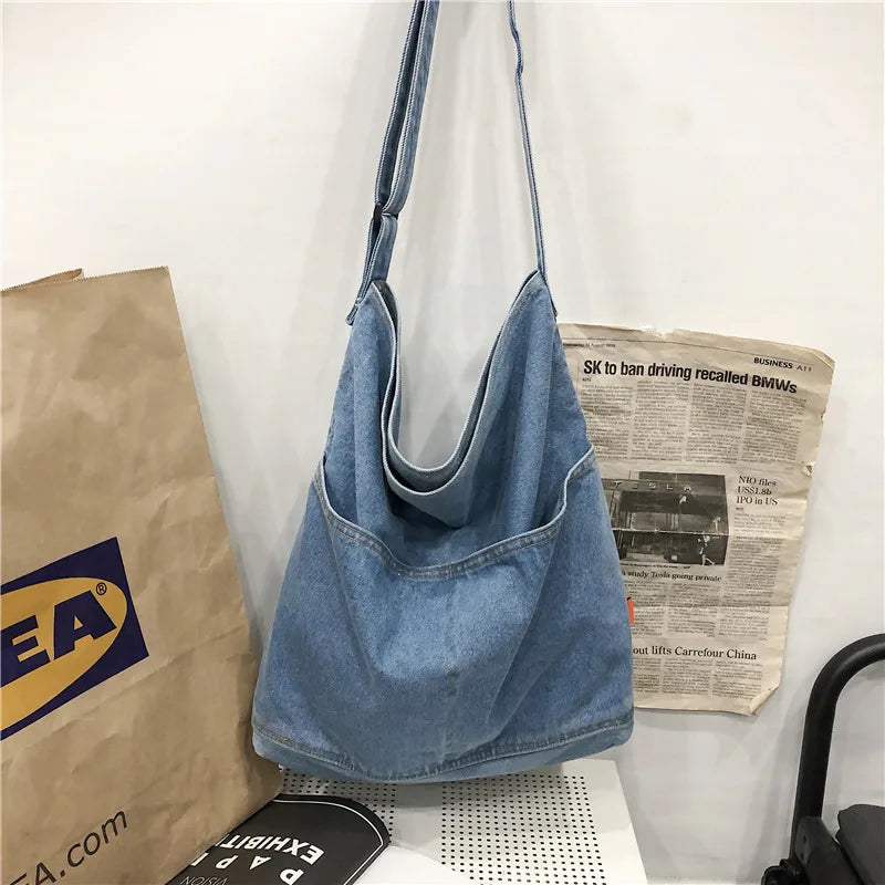Casual Solid Handbag for Women - Large Capacity Crossbody Shopper Bags