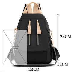 Nylon Backpack Shoulder Bag Large Capacity Solid Women's Backpack